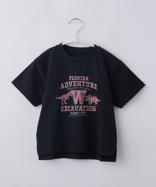THE SHOP TK / ザ ショップ ティーケー Tシャツ | 【110-160】アソートプリントTシャツ 半袖(ブラック(619))