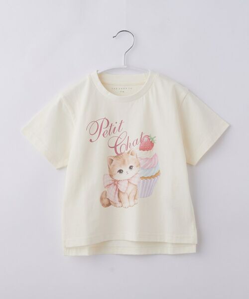 THE SHOP TK / ザ ショップ ティーケー Tシャツ | 【110-160】アソートプリントTシャツ 半袖(アイボリー(804))