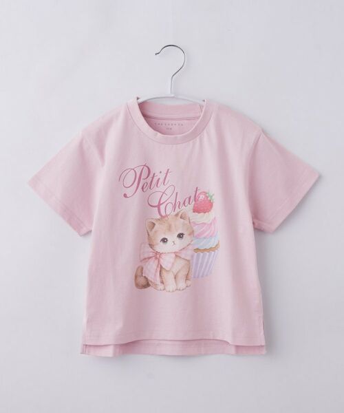 THE SHOP TK / ザ ショップ ティーケー Tシャツ | 【110-160】アソートプリントTシャツ 半袖(ピンク(872))