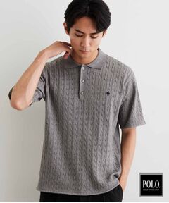 THE SHOP TK / ザ ショップ ティーケー ニット・セーター | POLO BCS/ケーブルニットポロ