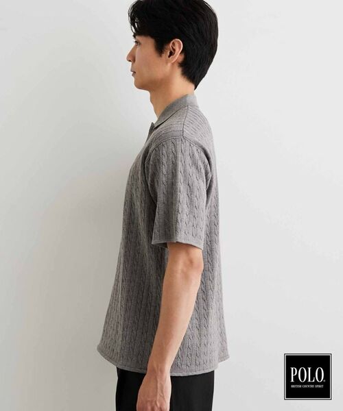 THE SHOP TK / ザ ショップ ティーケー ニット・セーター | POLO BCS/ケーブルニットポロ | 詳細10