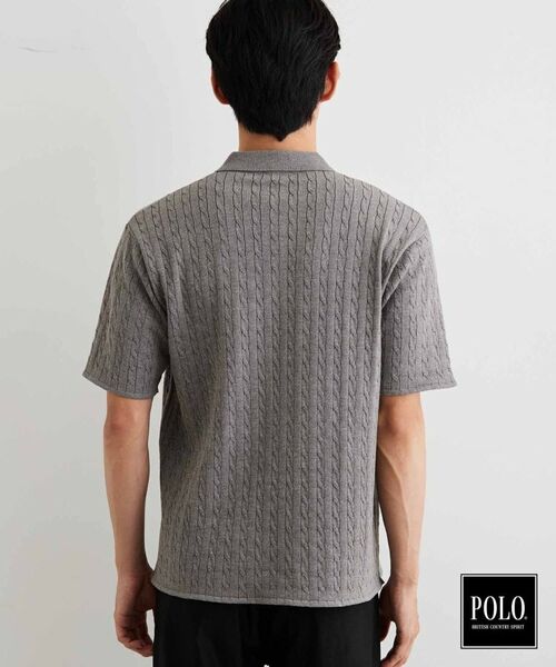 THE SHOP TK / ザ ショップ ティーケー ニット・セーター | POLO BCS/ケーブルニットポロ | 詳細15