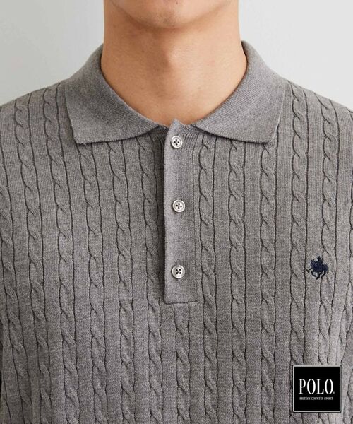 THE SHOP TK / ザ ショップ ティーケー ニット・セーター | POLO BCS/ケーブルニットポロ | 詳細16