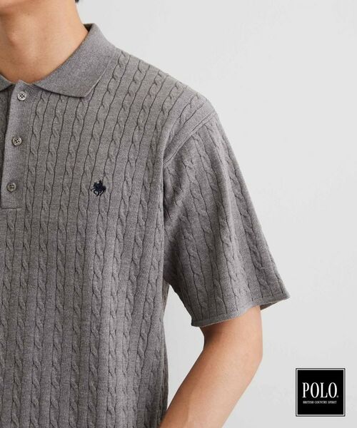 THE SHOP TK / ザ ショップ ティーケー ニット・セーター | POLO BCS/ケーブルニットポロ | 詳細17