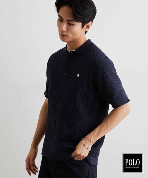 THE SHOP TK / ザ ショップ ティーケー ニット・セーター | POLO BCS/ケーブルニットポロ | 詳細2