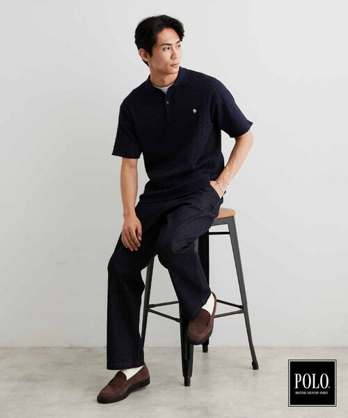 THE SHOP TK / ザ ショップ ティーケー ニット・セーター | POLO BCS/ケーブルニットポロ | 詳細3