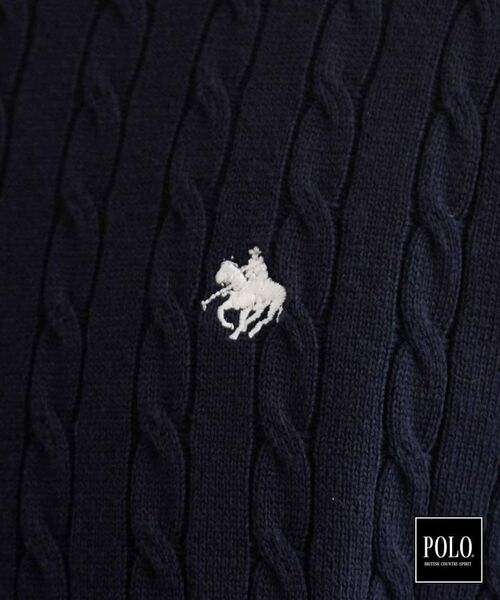 THE SHOP TK / ザ ショップ ティーケー ニット・セーター | POLO BCS/ケーブルニットポロ | 詳細4