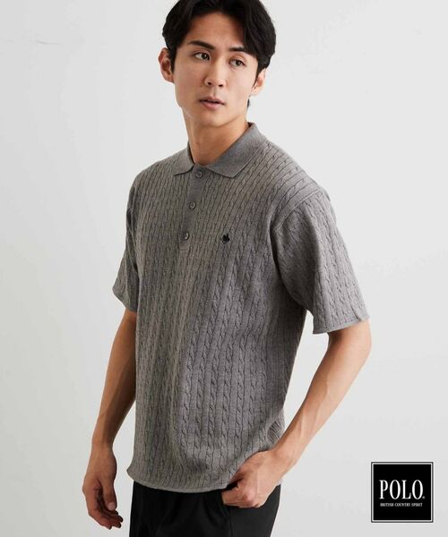 THE SHOP TK / ザ ショップ ティーケー ニット・セーター | POLO BCS/ケーブルニットポロ | 詳細6