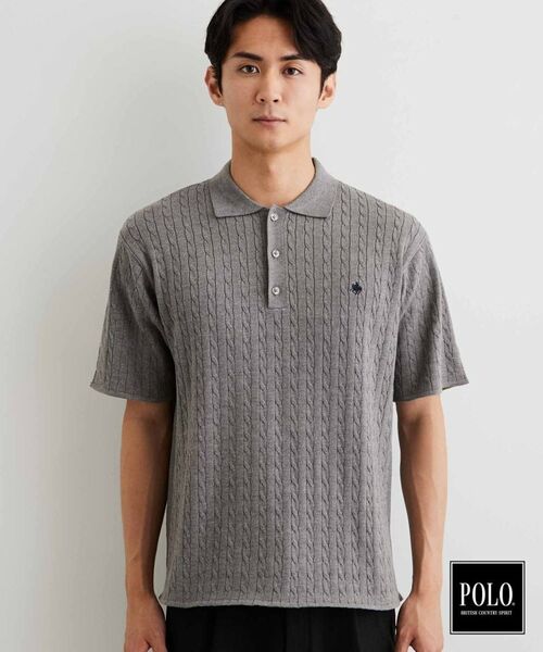 THE SHOP TK / ザ ショップ ティーケー ニット・セーター | POLO BCS/ケーブルニットポロ | 詳細9