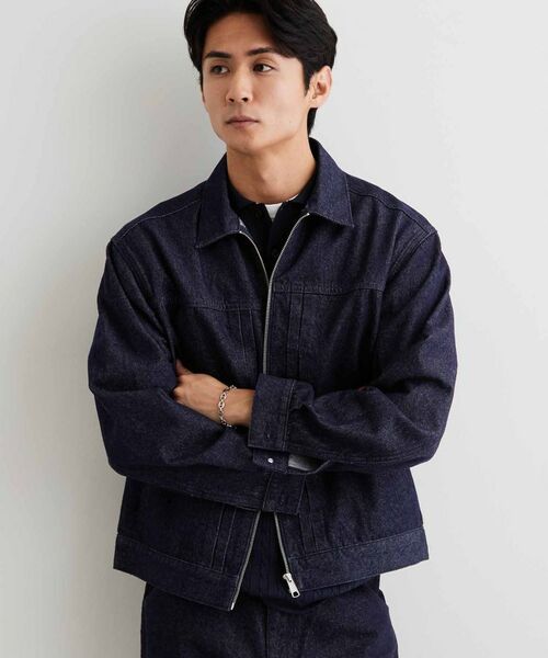 THE SHOP TK / ザ ショップ ティーケー レザーブルゾン・ジャケット | デニムライク Gジャン | 詳細5