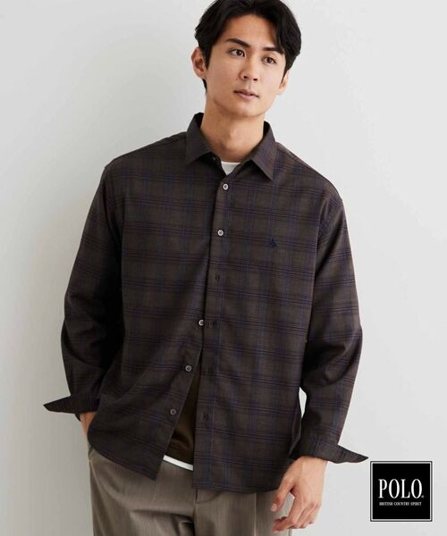 THE SHOP TK / ザ ショップ ティーケー シャツ・ブラウス | POLO BCS/アソート長袖シャツ | 詳細13