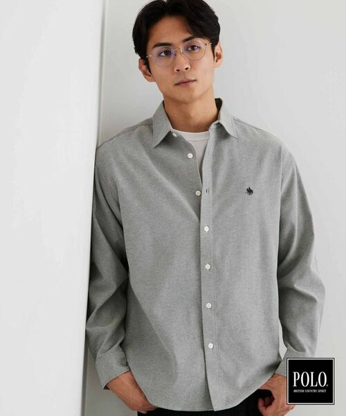 THE SHOP TK / ザ ショップ ティーケー シャツ・ブラウス | POLO BCS/アソート長袖シャツ(グレー(012))