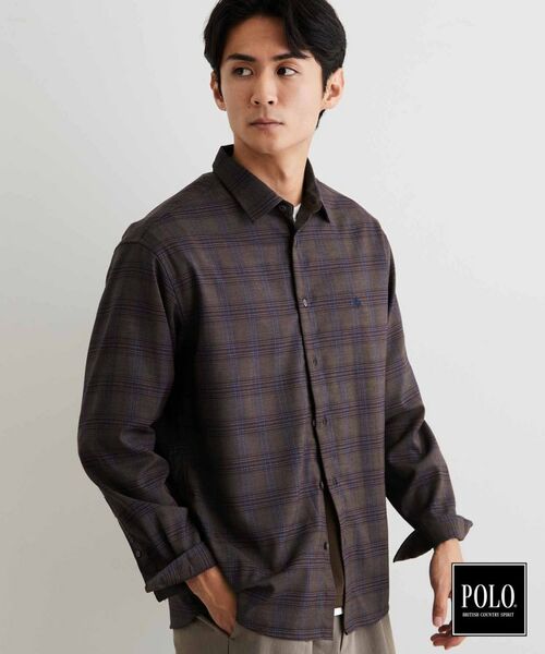 THE SHOP TK / ザ ショップ ティーケー シャツ・ブラウス | POLO BCS/アソート長袖シャツ(ブラウン(243))
