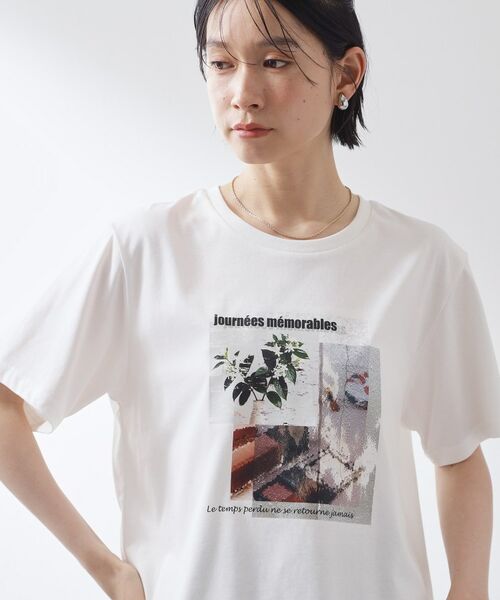 THE SHOP TK / ザ ショップ ティーケー Tシャツ | 【ひんやり/吸水速乾】プリントアソートTシャツ（オフホワイト(403)）