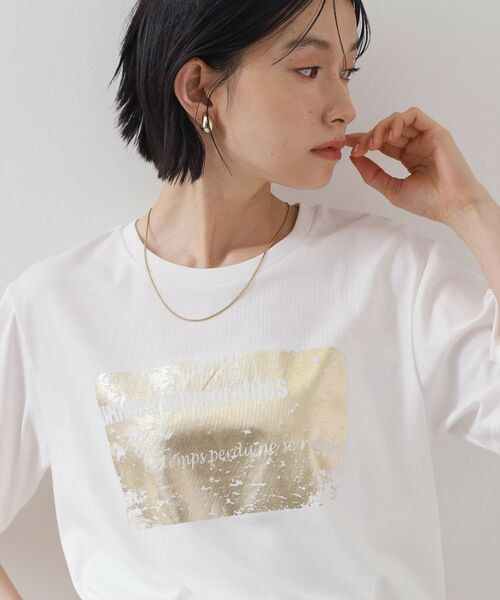 THE SHOP TK / ザ ショップ ティーケー Tシャツ | 【ひんやり/吸水速乾】プリントアソートTシャツ（オフホワイト(103)）