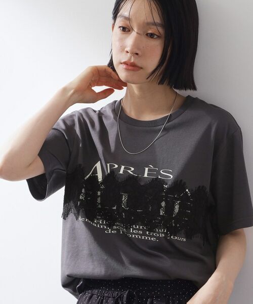 THE SHOP TK / ザ ショップ ティーケー Tシャツ | 【ひんやり/吸水速乾】ロゴレースカバーリングTシャツ(スミクロ(018))
