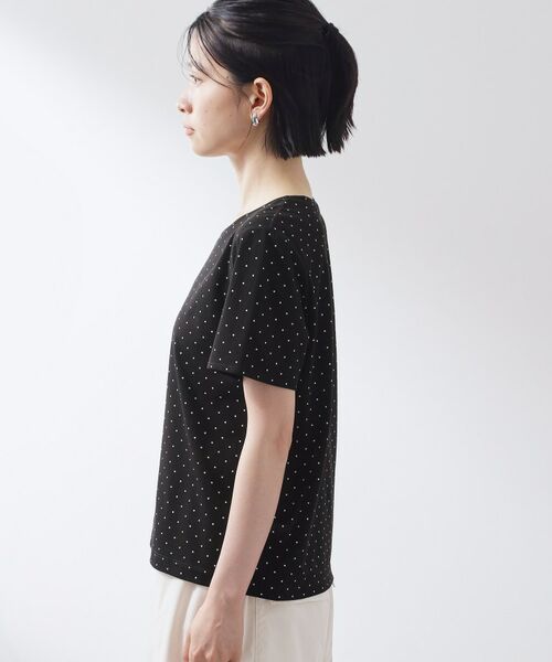 THE SHOP TK / ザ ショップ ティーケー Tシャツ | 大人にちょうどいい チャーム付きドット柄Tシャツ | 詳細10