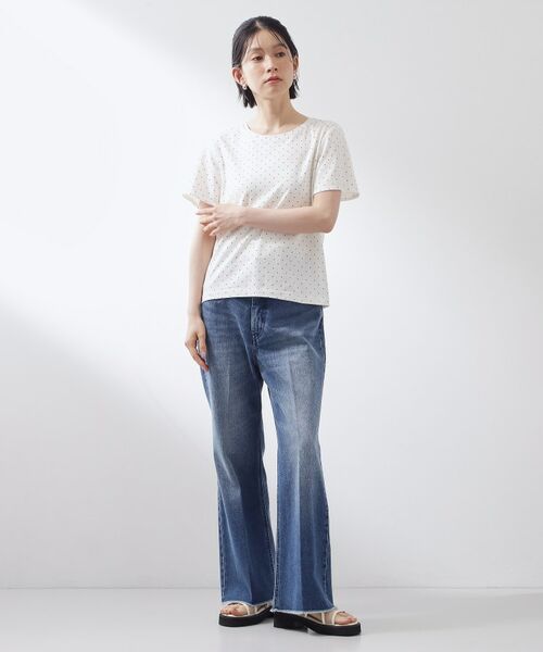 THE SHOP TK / ザ ショップ ティーケー Tシャツ | 大人にちょうどいい チャーム付きドット柄Tシャツ | 詳細3