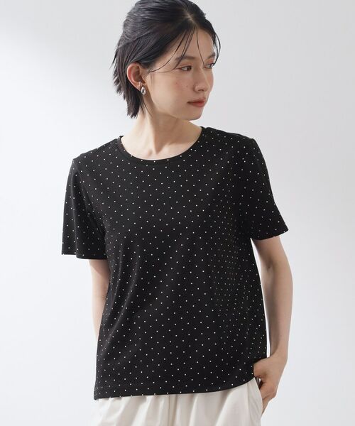 THE SHOP TK / ザ ショップ ティーケー Tシャツ | 大人にちょうどいい チャーム付きドット柄Tシャツ | 詳細5