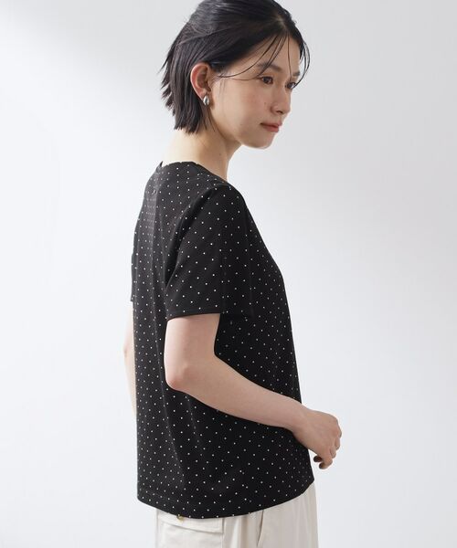THE SHOP TK / ザ ショップ ティーケー Tシャツ | 大人にちょうどいい チャーム付きドット柄Tシャツ | 詳細6