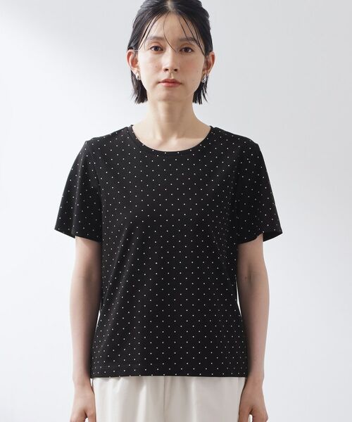 THE SHOP TK / ザ ショップ ティーケー Tシャツ | 大人にちょうどいい チャーム付きドット柄Tシャツ | 詳細9