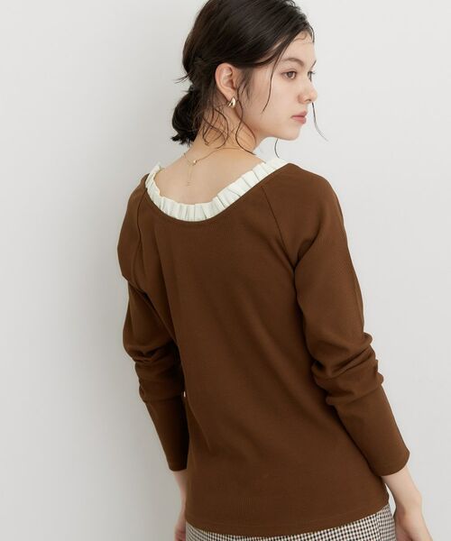 THE SHOP TK / ザ ショップ ティーケー カットソー | フリル襟 リブカットソー | 詳細6
