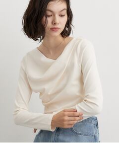 THE SHOP TK / ザ ショップ ティーケー カットソー | ドレープネック リブカットソー