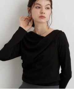 THE SHOP TK / ザ ショップ ティーケー カットソー | ドレープネック リブカットソー