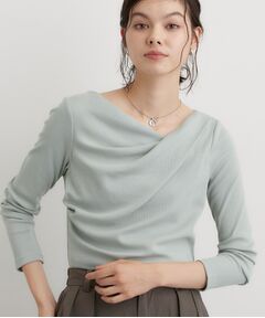 THE SHOP TK / ザ ショップ ティーケー カットソー | ドレープネック リブカットソー