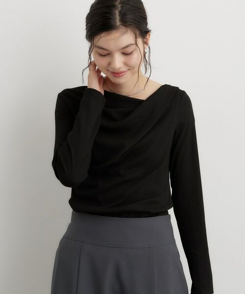THE SHOP TK / ザ ショップ ティーケー カットソー | ドレープネック リブカットソー | 詳細6
