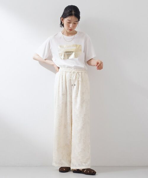 THE SHOP TK / ザ ショップ ティーケー パンツ | フラワーカットジャカードパンツ | 詳細3