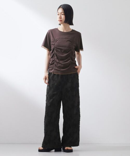 THE SHOP TK / ザ ショップ ティーケー パンツ | フラワーカットジャカードパンツ | 詳細7