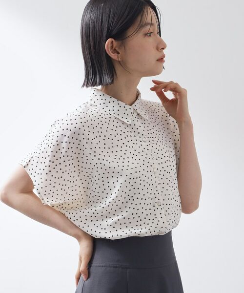THE SHOP TK / ザ ショップ ティーケー シャツ・ブラウス | 大人のためのドット柄 シャツ襟ブラウス | 詳細2
