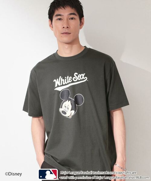 THE SHOP TK / ザ ショップ ティーケー Tシャツ | 【Disney】【MLB】スペシャルデザイン半袖Tシャツ(チャコールグレー(013))