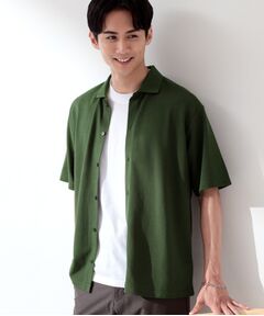 THE SHOP TK / ザ ショップ ティーケー カーディガン・ボレロ | 【半袖シャツ＋インナー セットアイテム】カノコ半袖シャツ＆半袖Tシャツ