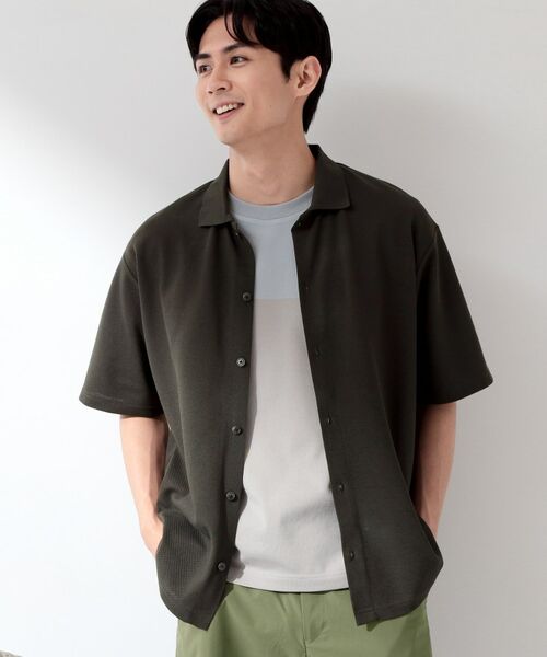 THE SHOP TK / ザ ショップ ティーケー カーディガン・ボレロ | 【半袖シャツ+インナー セットアイテム】カノコ半袖シャツ&半袖Tシャツ | 詳細1