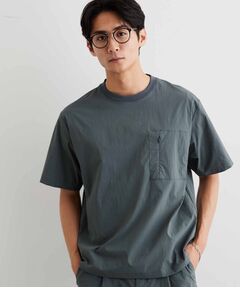THE SHOP TK / ザ ショップ ティーケー Tシャツ | 【ストレッチ／洗濯機OK／セットアップ可】ナイロンフハク半袖Tシャツ