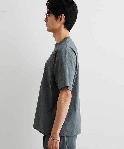 THE SHOP TK / ザ ショップ ティーケー Tシャツ | 【ストレッチ／洗濯機OK／セットアップ可】ナイロンフハク半袖Tシャツ | 詳細10