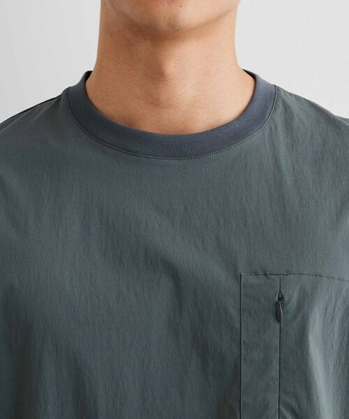 THE SHOP TK / ザ ショップ ティーケー Tシャツ | 【ストレッチ／洗濯機OK／セットアップ可】ナイロンフハク半袖Tシャツ | 詳細12