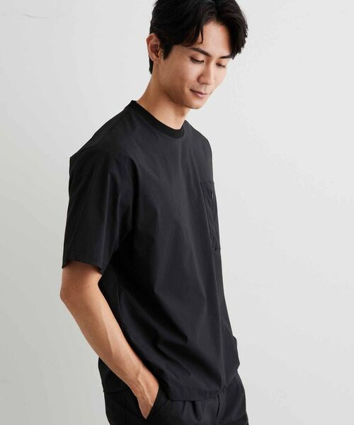 THE SHOP TK / ザ ショップ ティーケー Tシャツ | 【ストレッチ／洗濯機OK／セットアップ可】ナイロンフハク半袖Tシャツ | 詳細2