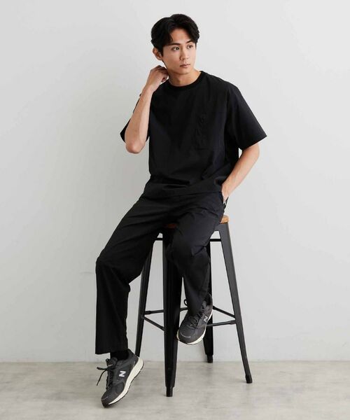 THE SHOP TK / ザ ショップ ティーケー Tシャツ | 【ストレッチ／洗濯機OK／セットアップ可】ナイロンフハク半袖Tシャツ | 詳細3