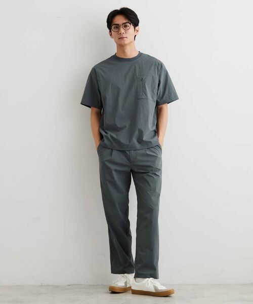 THE SHOP TK / ザ ショップ ティーケー Tシャツ | 【ストレッチ／洗濯機OK／セットアップ可】ナイロンフハク半袖Tシャツ | 詳細7