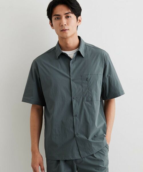 THE SHOP TK / ザ ショップ ティーケー シャツ・ブラウス | ナイロンストレッチシャツ S／S | 詳細1