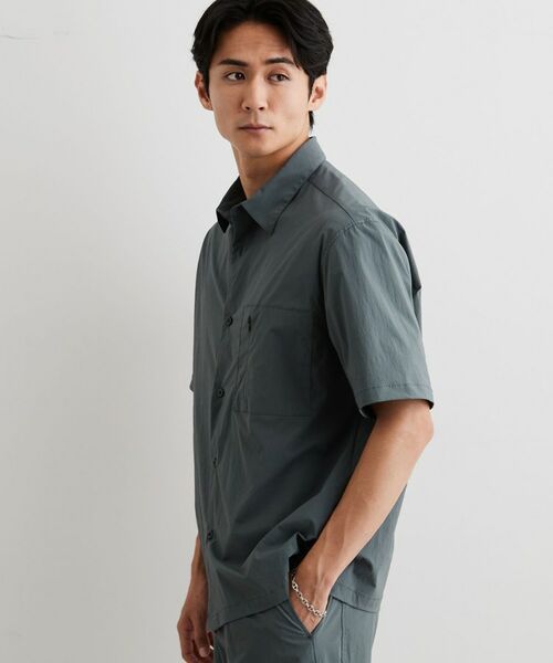 THE SHOP TK / ザ ショップ ティーケー シャツ・ブラウス | ナイロンストレッチシャツ S／S | 詳細2