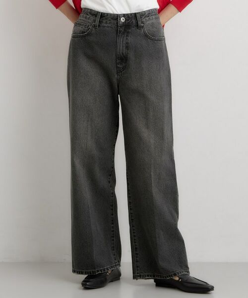 THE SHOP TK / ザ ショップ ティーケー デニムパンツ | どんなスタイルにも合わせやすい AIBOデニムワイド(ブラック(019))