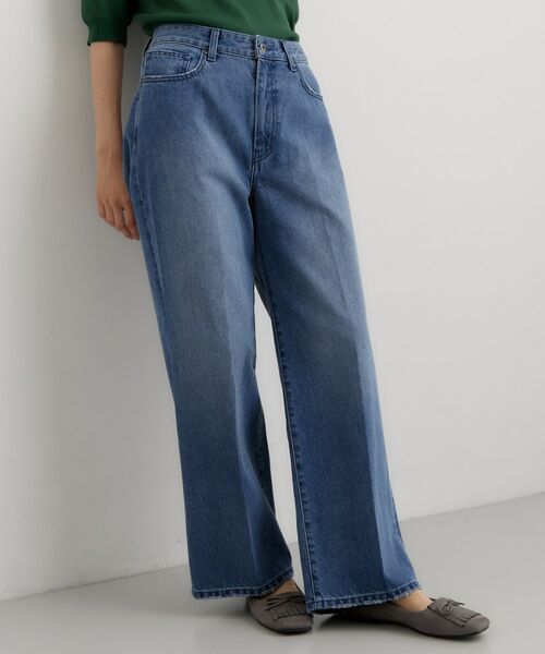THE SHOP TK / ザ ショップ ティーケー デニムパンツ | どんなスタイルにも合わせやすい AIBOデニムワイド(ネイビー(094))