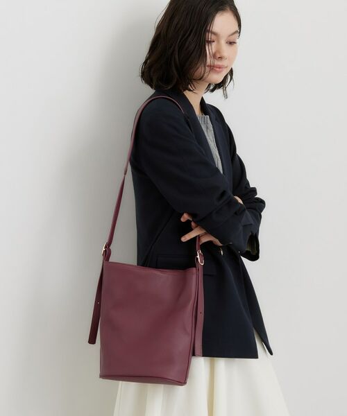 THE SHOP TK / ザ ショップ ティーケー ショルダーバッグ | バケツ型ショルダーバッグ（ボルドー(064)）