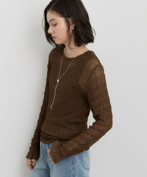 THE SHOP TK / ザ ショップ ティーケー カットソー | クリンクルシアークルーネックカットソー | 詳細10