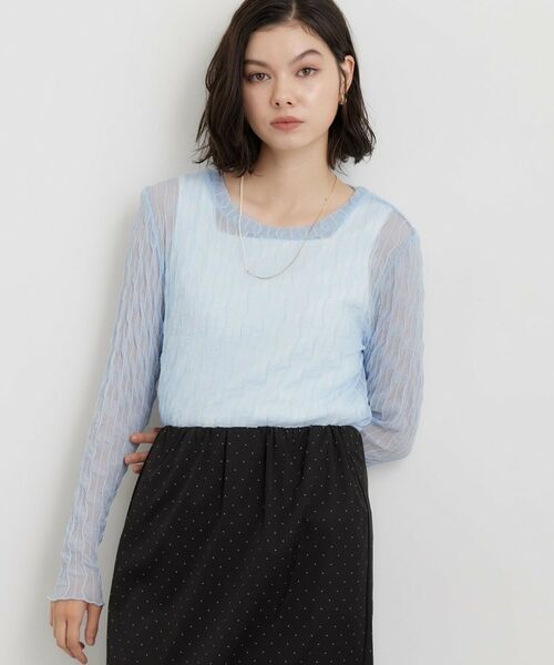THE SHOP TK / ザ ショップ ティーケー カットソー | クリンクルシアークルーネックカットソー | 詳細13