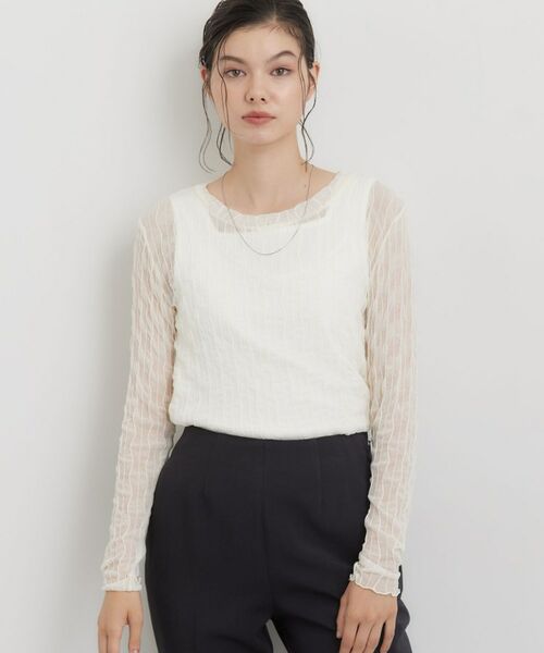 THE SHOP TK / ザ ショップ ティーケー カットソー | クリンクルシアークルーネックカットソー | 詳細2